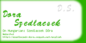 dora szedlacsek business card